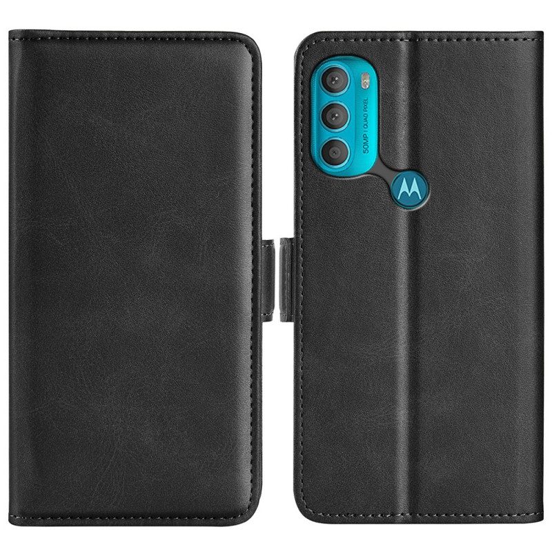 Flip Case voor Moto G71 5G Folio-hoesje Dubbele Klep