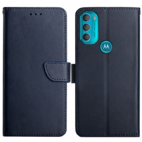 Folio-hoesje voor Moto G71 5G Echt Nappaleer