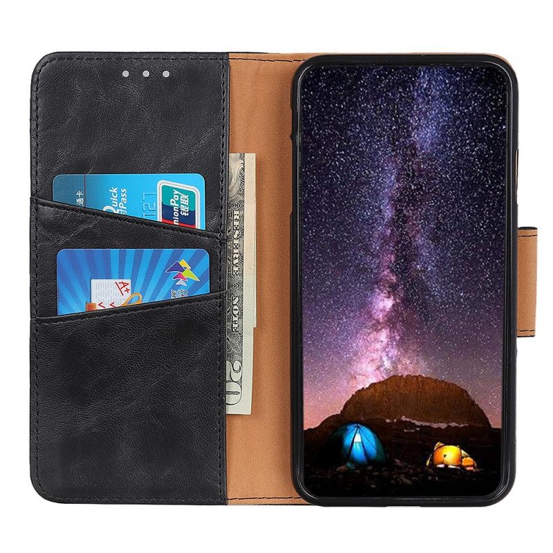 Folio-hoesje voor Moto G71 5G Flip Case Dubbelzijdige Magnetische Flap