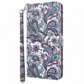 Folio-hoesje voor Moto G71 5G Paisley