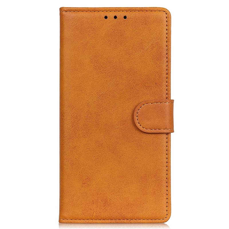 Folio-hoesje voor Moto G71 5G Retro Mat Leereffect