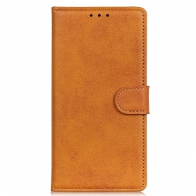 Folio-hoesje voor Moto G71 5G Retro Mat Leereffect