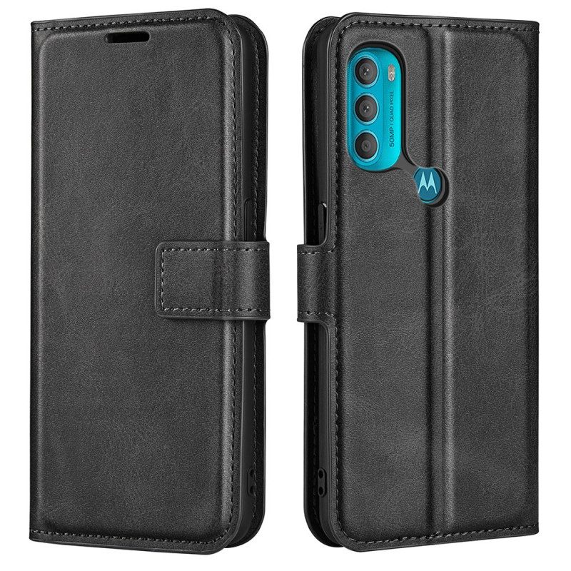 Leren Hoesje voor Moto G71 5G Slank Extreem Leereffect