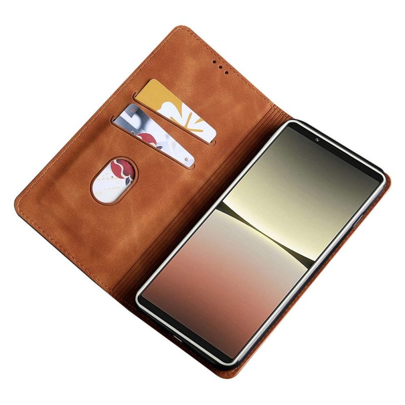 Bescherming Hoesje voor Sony Xperia 5 IV Folio-hoesje Elegant Kunstleer