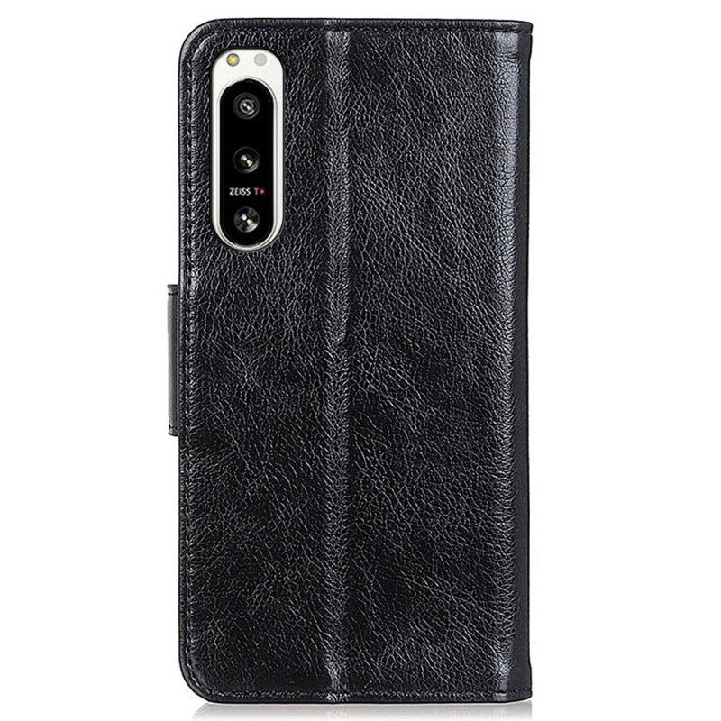 Flip Case voor Sony Xperia 5 IV Nappa Splitleer