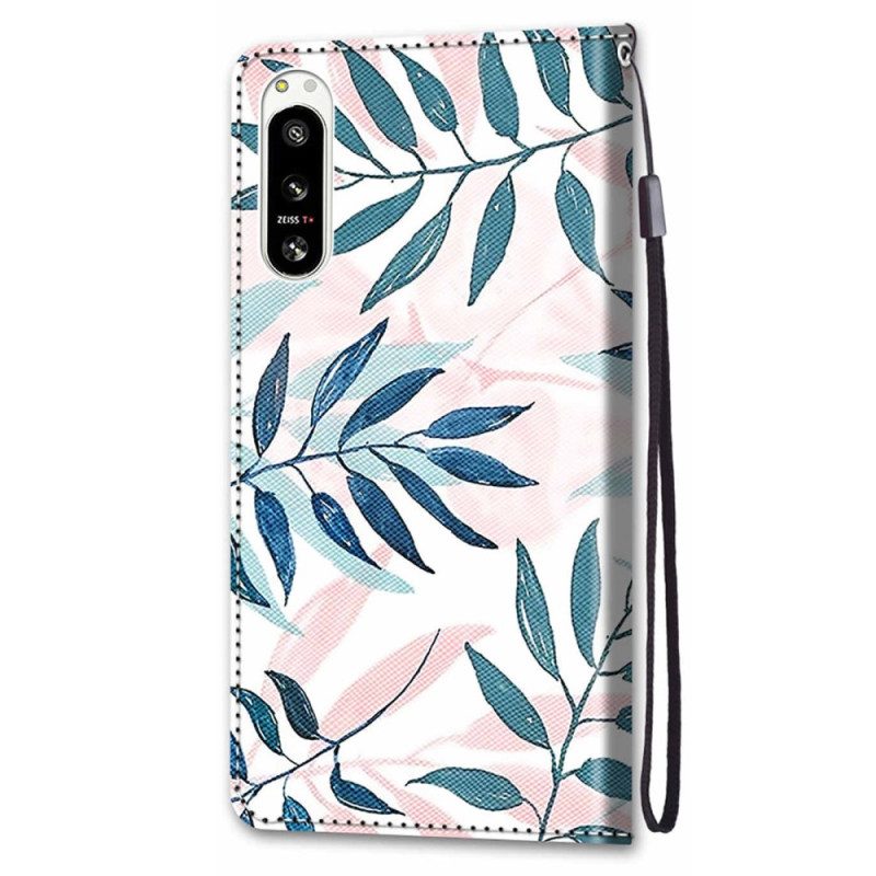 Folio-hoesje voor Sony Xperia 5 IV Grafisch Met Lanyard