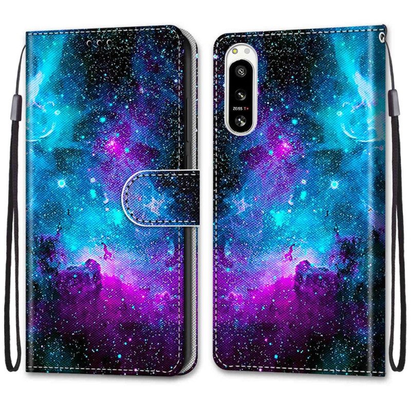 Folio-hoesje voor Sony Xperia 5 IV Kosmische Hemel