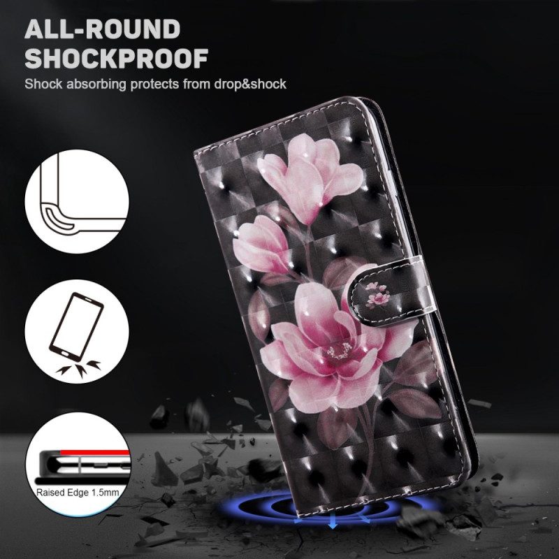 Folio-hoesje voor Sony Xperia 5 IV Met Ketting Riem Bloemen