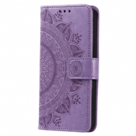 Folio-hoesje voor Sony Xperia 5 IV Met Ketting Strappy Zon Mandala