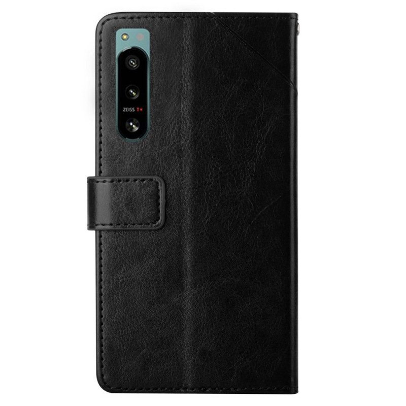 Folio-hoesje voor Sony Xperia 5 IV Met Ketting Y-patroon Met Bandjes