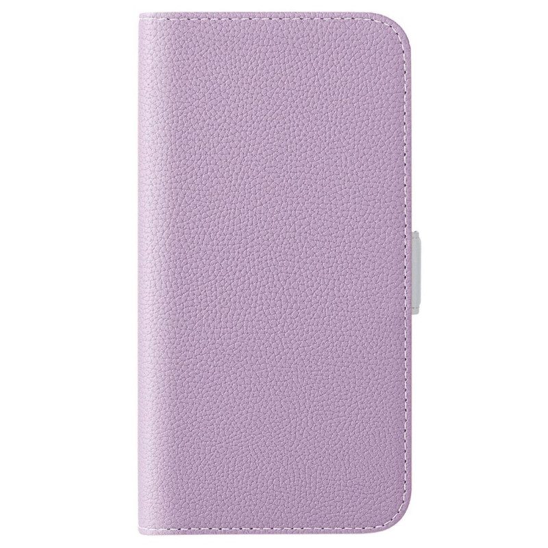 Leren Hoesje voor Sony Xperia 5 IV Litchi Lederen Dubbele Sluiting