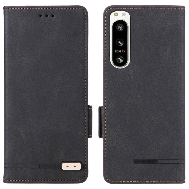 Leren Hoesje voor Sony Xperia 5 IV Subtiele Elegantie