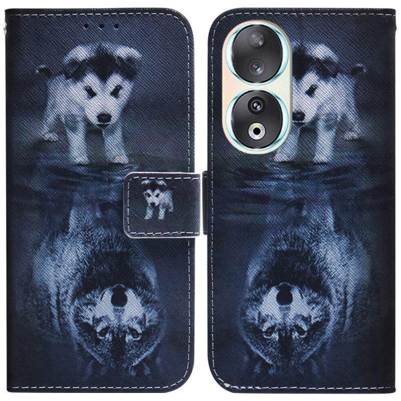 Folio-hoesje voor Honor 90 Puppydroom