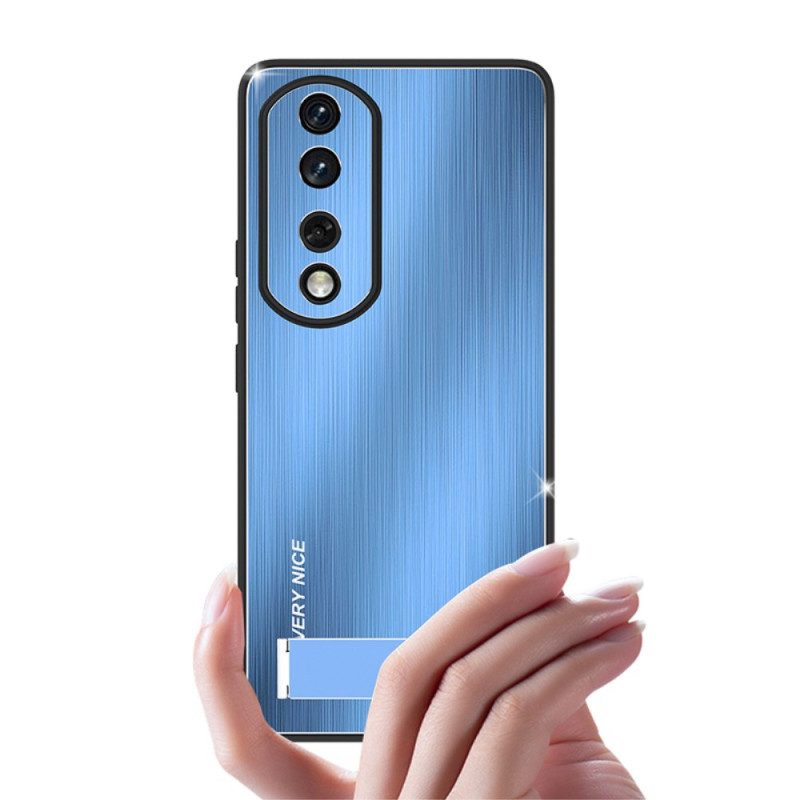 Hoesje voor Honor 90 Geborsteld Aluminium Met Beugel