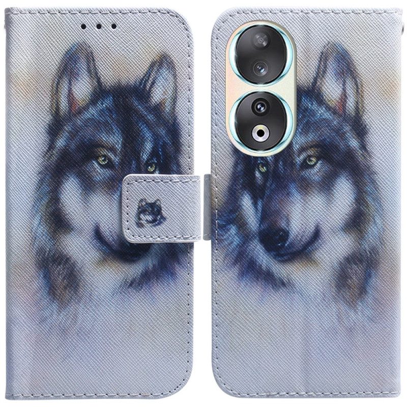 Leren Hoesje voor Honor 90 Aquarelhond