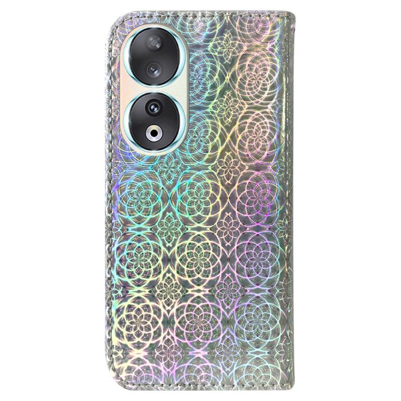 Leren Hoesje voor Honor 90 Met Ketting Disco Met Bandjes