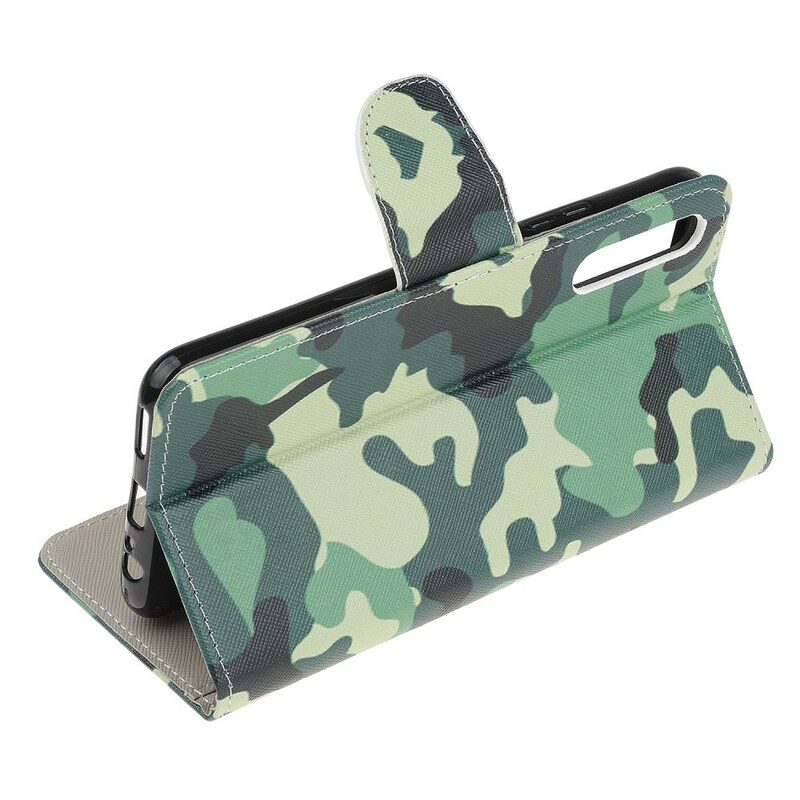 Leren Hoesje voor Huawei P Smart S Militaire Camouflage