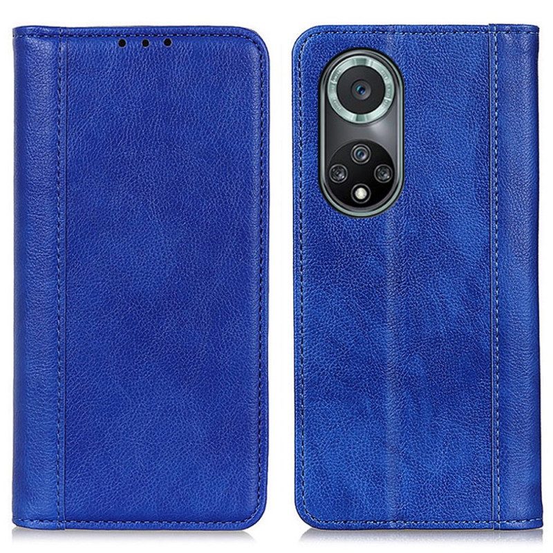 Bescherming Hoesje voor Honor 50 Pro Folio-hoesje Pro Elegance Split Litchi-leer