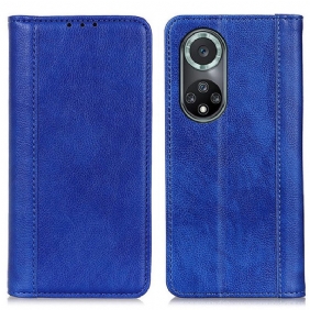 Bescherming Hoesje voor Honor 50 Pro Folio-hoesje Pro Elegance Split Litchi-leer