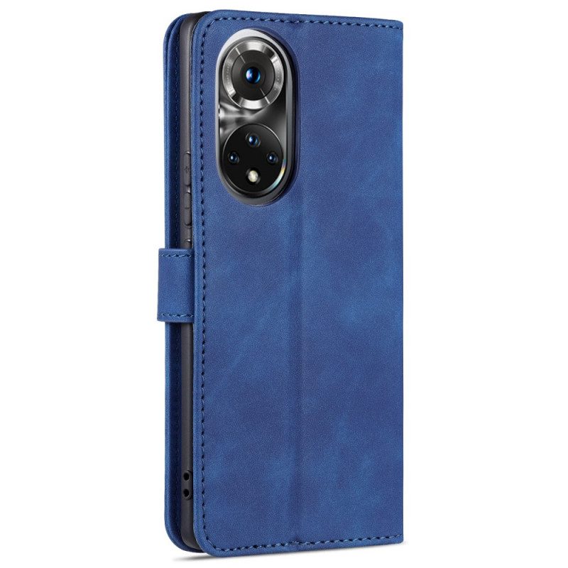 Leren Hoesje voor Honor 50 Pro Aluminium