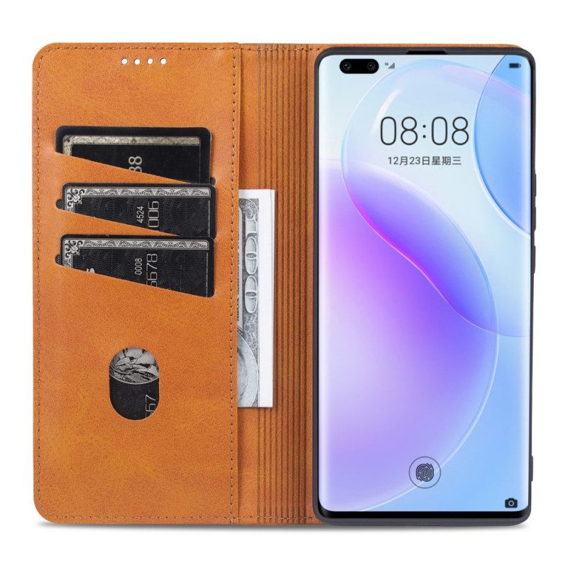 Bescherming Hoesje voor Huawei Nova 9 Pro Folio-hoesje Azns Leerstyling