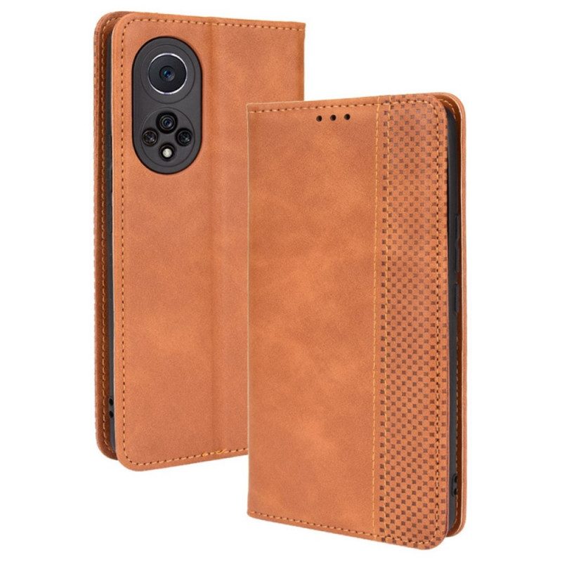 Bescherming Hoesje voor Huawei Nova 9 Pro Folio-hoesje Gestileerd Vintage Leereffect