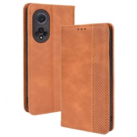 Bescherming Hoesje voor Huawei Nova 9 Pro Folio-hoesje Gestileerd Vintage Leereffect