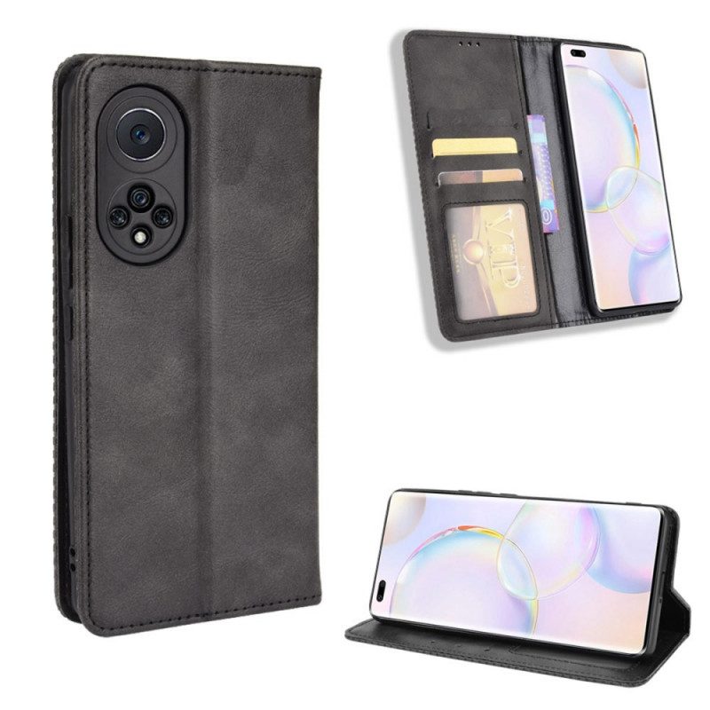 Bescherming Hoesje voor Huawei Nova 9 Pro Folio-hoesje Gestileerd Vintage Leereffect