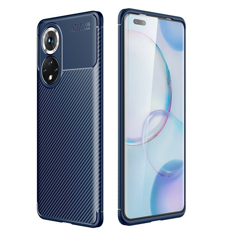 Hoesje voor Huawei Nova 9 Pro Flexibele Koolstofvezeltextuur