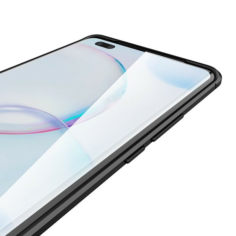 Telefoonhoesje voor Huawei Nova 9 Pro Dubbellijnig Litchi-leereffect