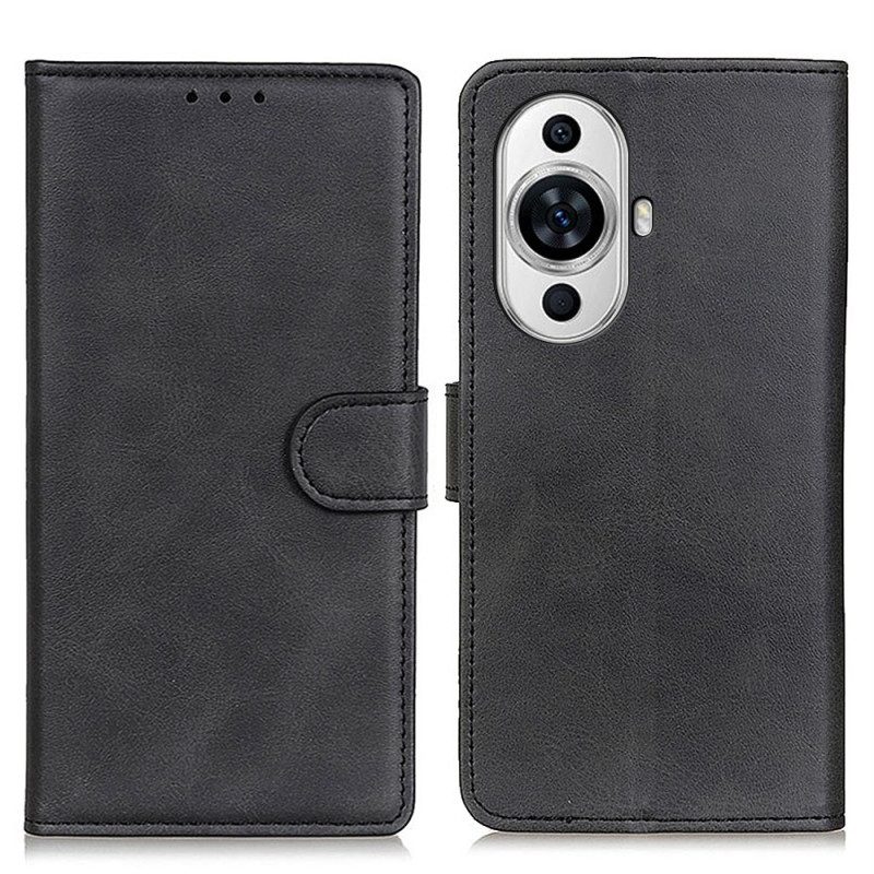 Flip Case Leren Huawei Nova 12s Mat Kunstleer