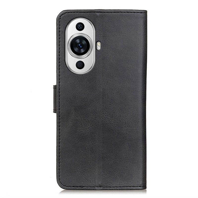 Flip Case Leren Huawei Nova 12s Mat Kunstleer