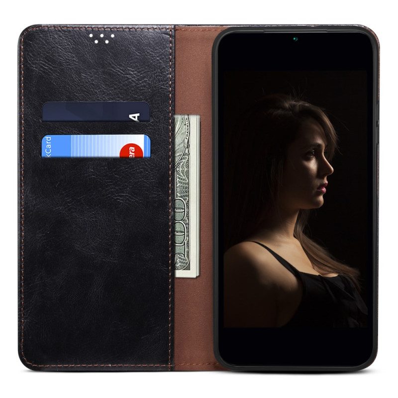 Folio-hoesje Voor Huawei Nova 12s Gewaxt Imitatieleer