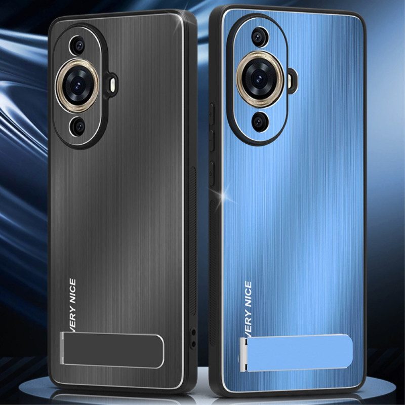 Hoesje Huawei Nova 12s Ondersteuning Met Metaaleffect Bescherming Hoesje