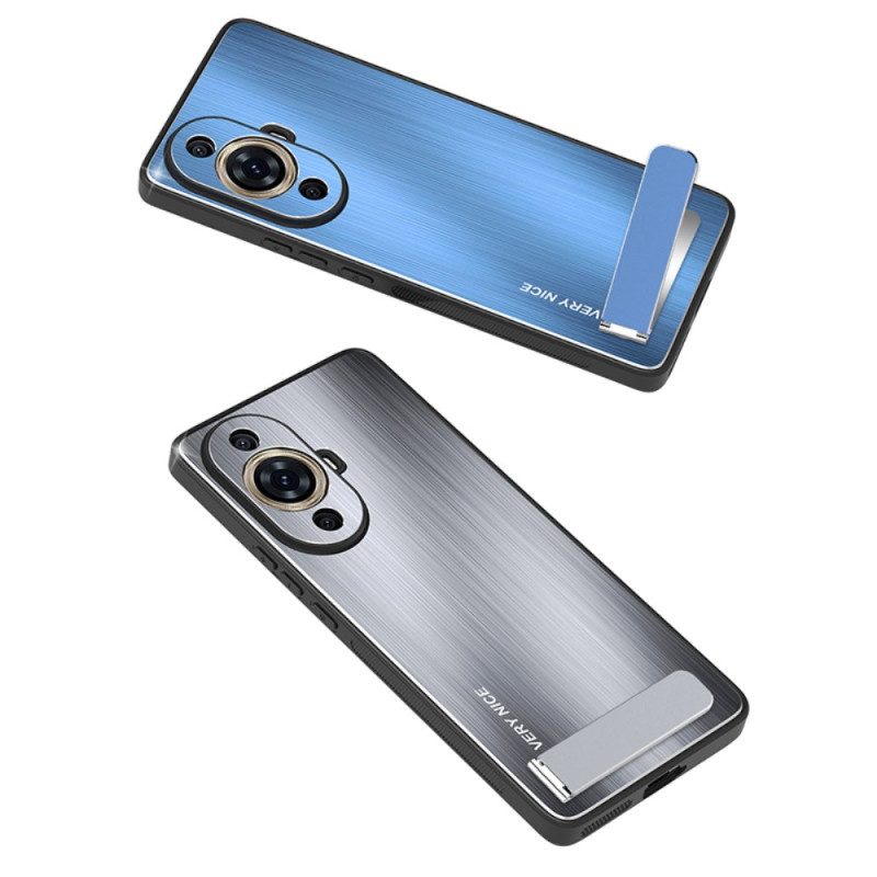 Hoesje Huawei Nova 12s Ondersteuning Met Metaaleffect Bescherming Hoesje