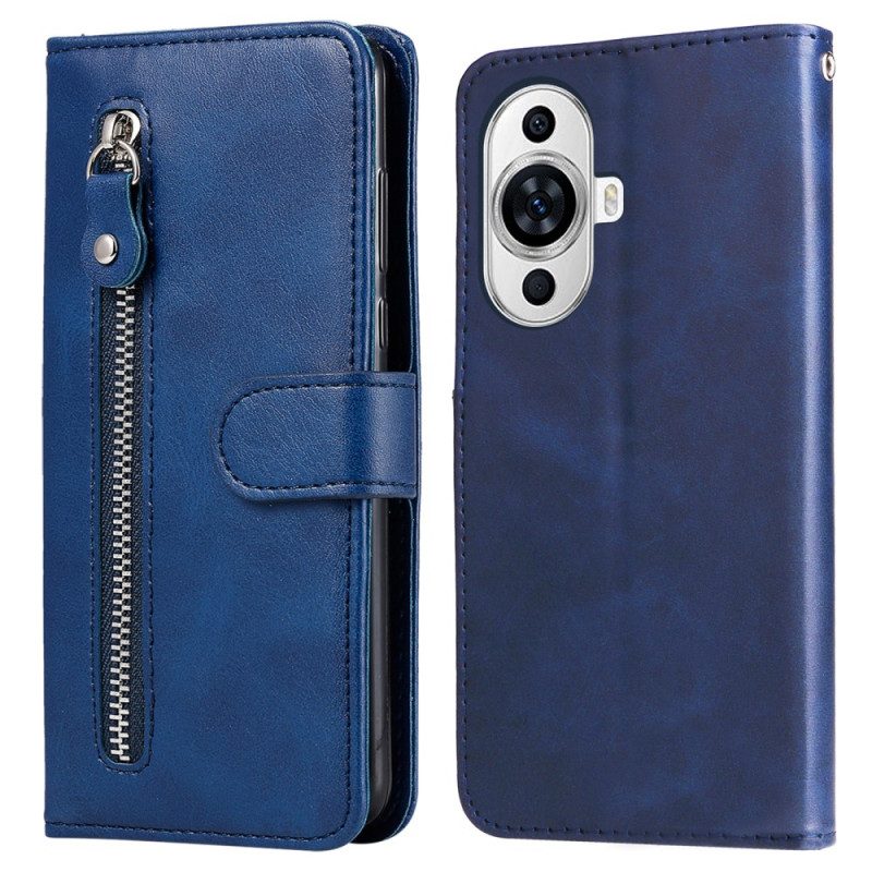 Leren Hoesje Huawei Nova 12s Portemonnee Vooraan Bescherming Hoesje