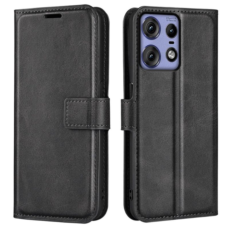 Flip Case Leren Motorola Edge 50 Pro Lederen Stijl