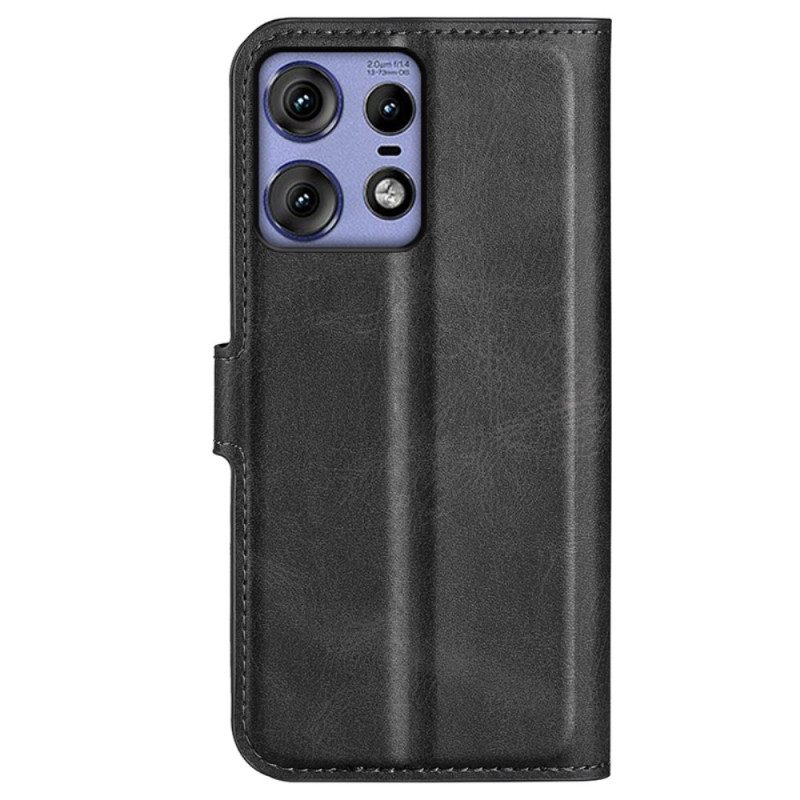 Flip Case Leren Motorola Edge 50 Pro Lederen Stijl