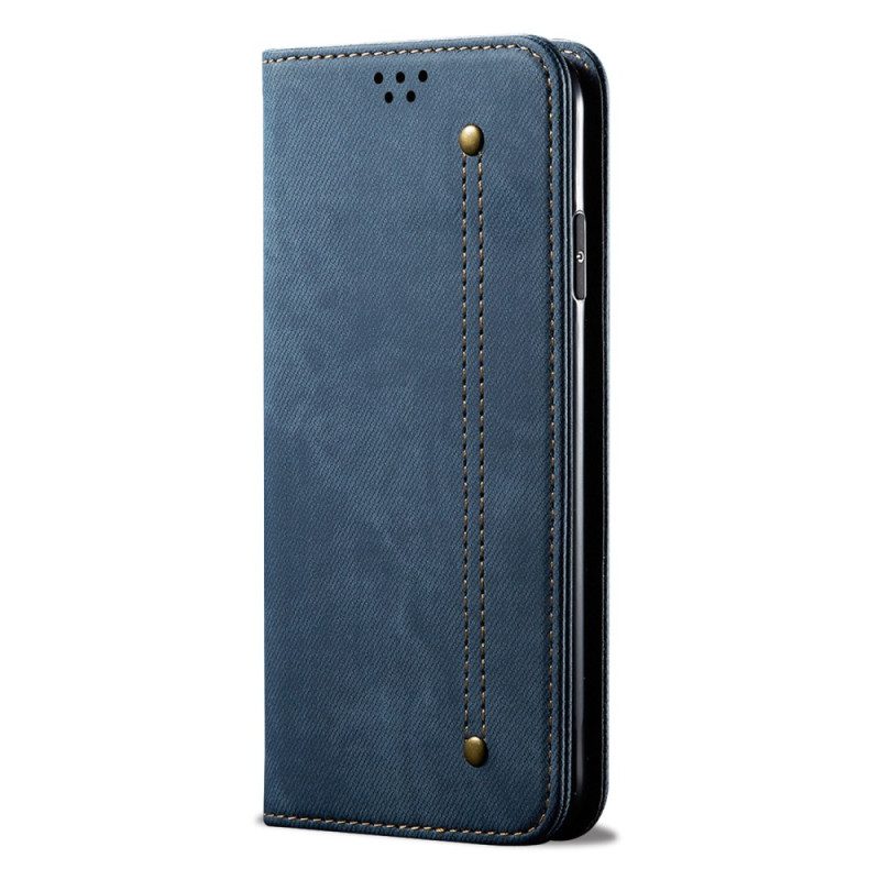 Folio-hoesje Voor Motorola Edge 50 Pro Jeansstof