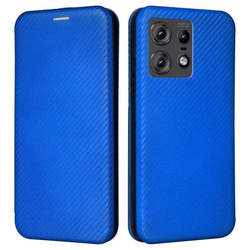 Folio-hoesje Voor Motorola Edge 50 Pro Koolstofvezel