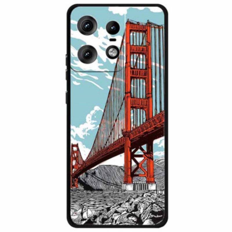 Hoesje Voor Motorola Edge 50 Pro Golden Gate-brug