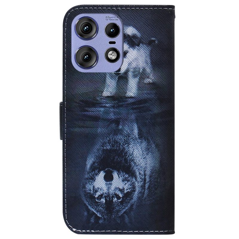 Leren Hoesje Voor Motorola Edge 50 Pro Puppydroom