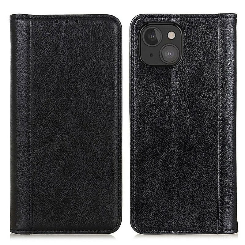 Bescherming Hoesje voor iPhone 13 Mini Folio-hoesje Elegantie Split Litchi Leer