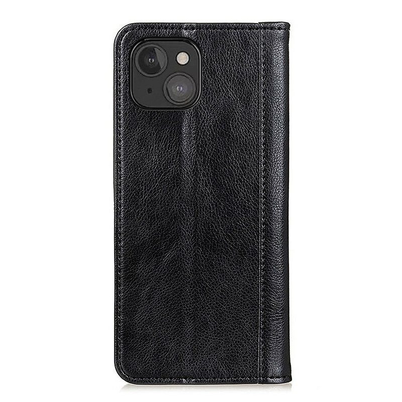 Bescherming Hoesje voor iPhone 13 Mini Folio-hoesje Elegantie Split Litchi Leer