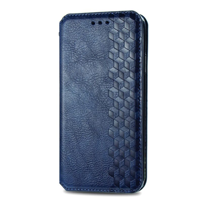 Bescherming Hoesje voor iPhone 13 Mini Folio-hoesje Leereffect Diamanttextuur