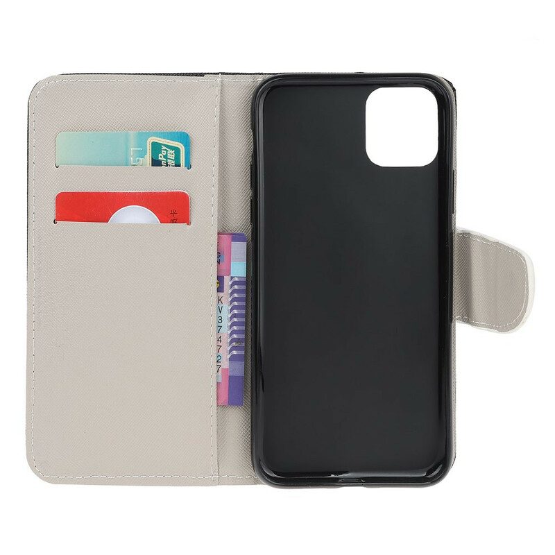 Flip Case voor iPhone 13 Mini Blijf Kalm En Schitter