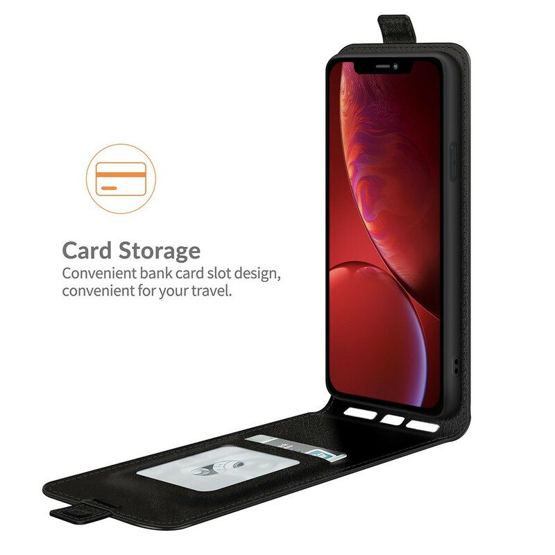 Flip Case voor iPhone 13 Mini Folio-hoesje Verticale Flap Leer Effect