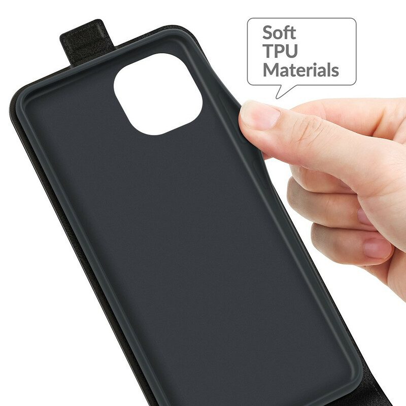 Flip Case voor iPhone 13 Mini Folio-hoesje Verticale Flap Leer Effect