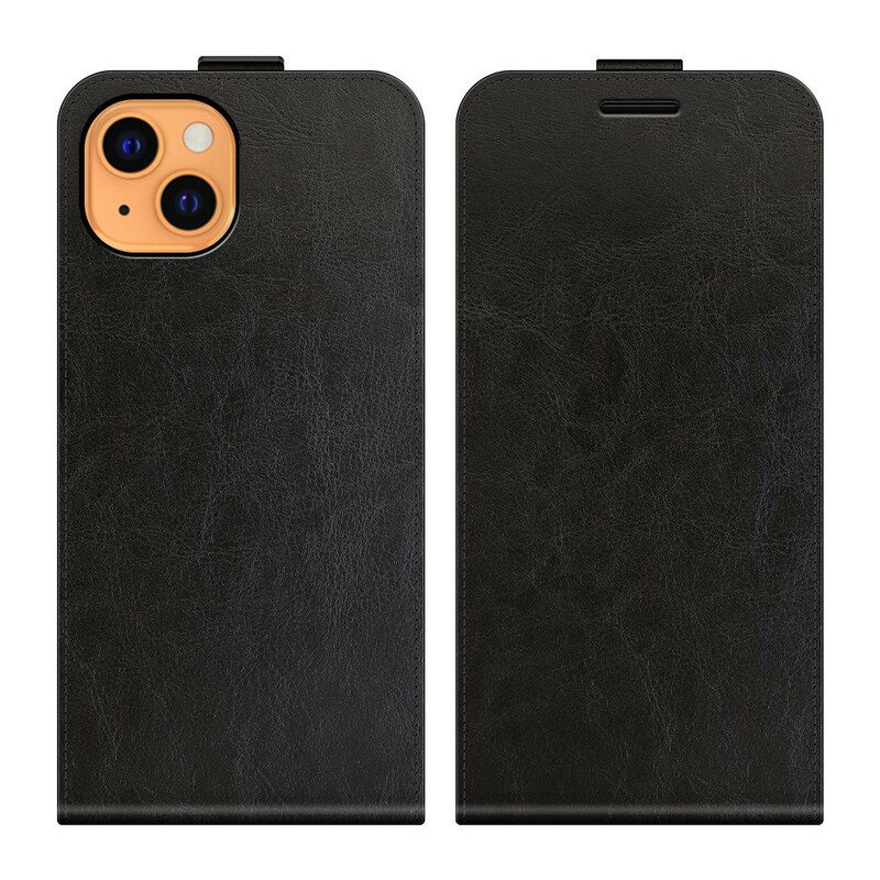 Flip Case voor iPhone 13 Mini Folio-hoesje Verticale Flap Leer Effect