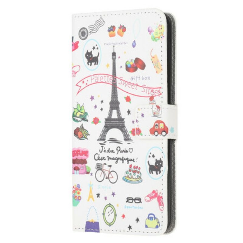 Flip Case voor iPhone 13 Mini Ik Hou Van Parijs